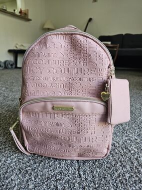 Juicy Couture Pink Embossed Logo Mini Backpack
